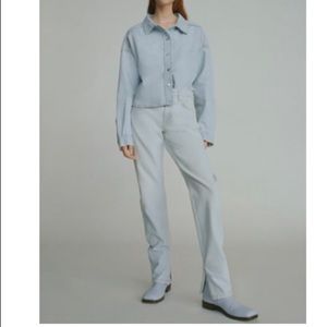 Zara straight legs with splits jeans